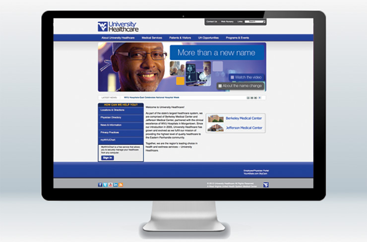 WVUH_website_on_iMac